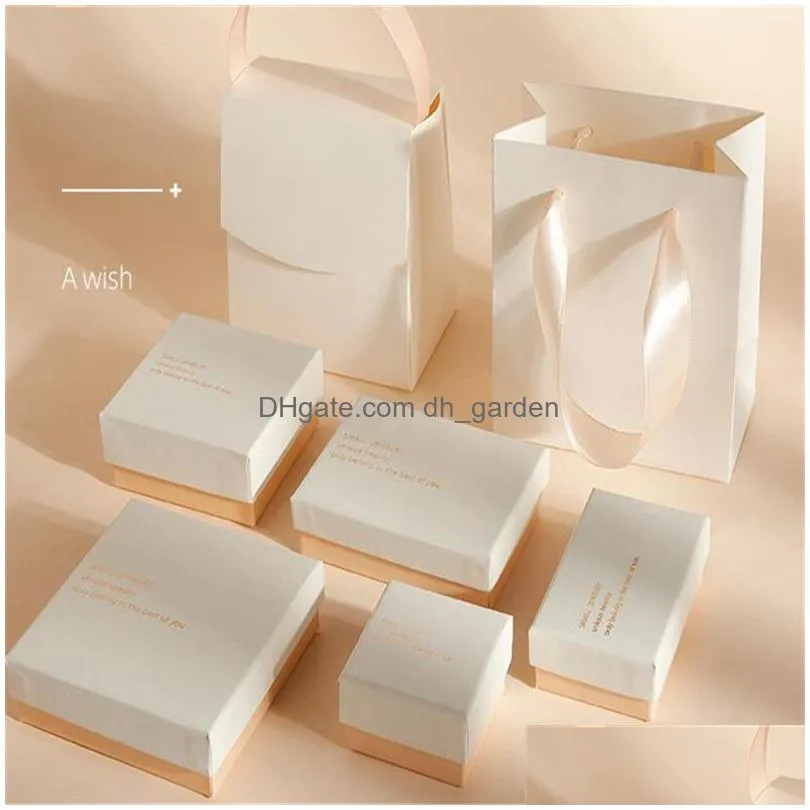 Jewelry Boxes Cardboard Paper Jewelry Boxes Necklace Earrings Ring Storage Organizer Jewellry Gift Packaging Drop Delivery Jewelry Jew Dhc69