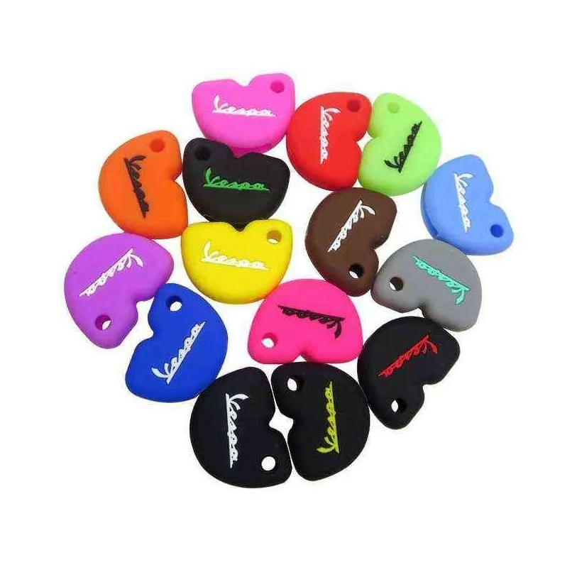 car styling silicone rubber case cover for vespa enrico piaggio gts300 lx150 fly 125 3vte gts 200 motorcycle keys 0919