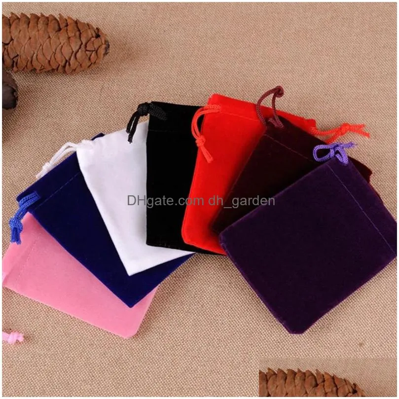 Packing Bags Dstring Flannelette Bags Fashion Jewelry Packaging Display Pocket For Wedding Christmas And Diy Craft Accessories 11 Drop Dh3Pt