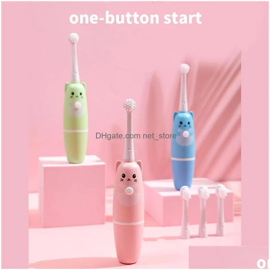 childrens electric toothbrush cartoon pattern children with soft replacement head209r295m