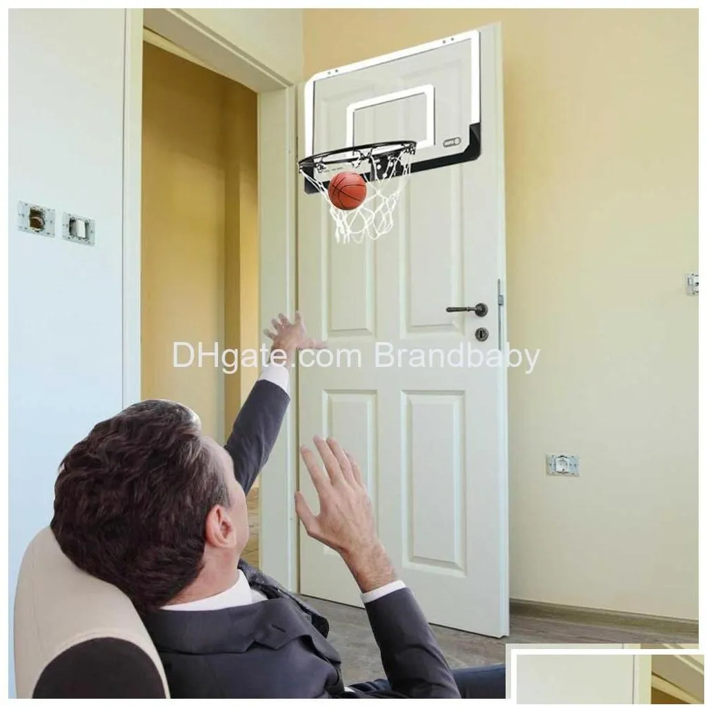 decompression toy kids mini basket ball board set children hanging basketball hoop indoor door wall mounted s sport trainer gift dro