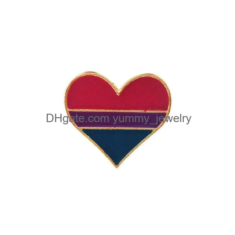 Pins, Brooches Rainbow Color Enamel Lgbt Brooches For Women Men Gay Lesbian Pride Lapel Pins Badge Fashion Jewelry In Bk Drop Delivery Dh6Mh