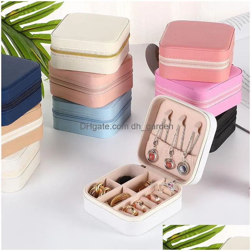 Jewelry Boxes Jewelry Organizer Display Storage Box Travel Jewellery Case Earrings Necklace Ring Holder Packaging For Proposal Wedding Dhtog