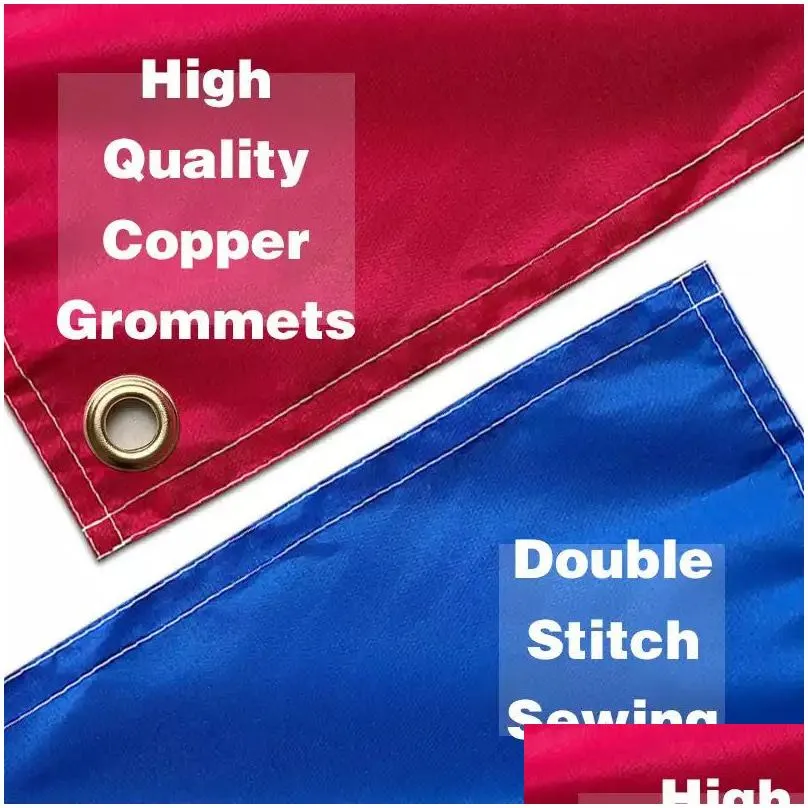 Banner Flags Factory Wholesale 3X5 Ft Us Usa American Flag Unite State Star Stripes Flags Double Stitch With Two Brass Grommets Drop D Dhicb
