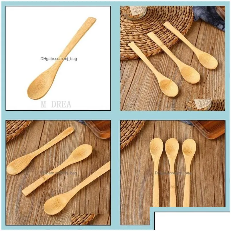 Spoons 16X3Cm Bamboo Spoons Ice Cream Honey Spoon Kitchen Using Scoop Drop Delivery Home Garden Dining Bar Flatware Dhn4U