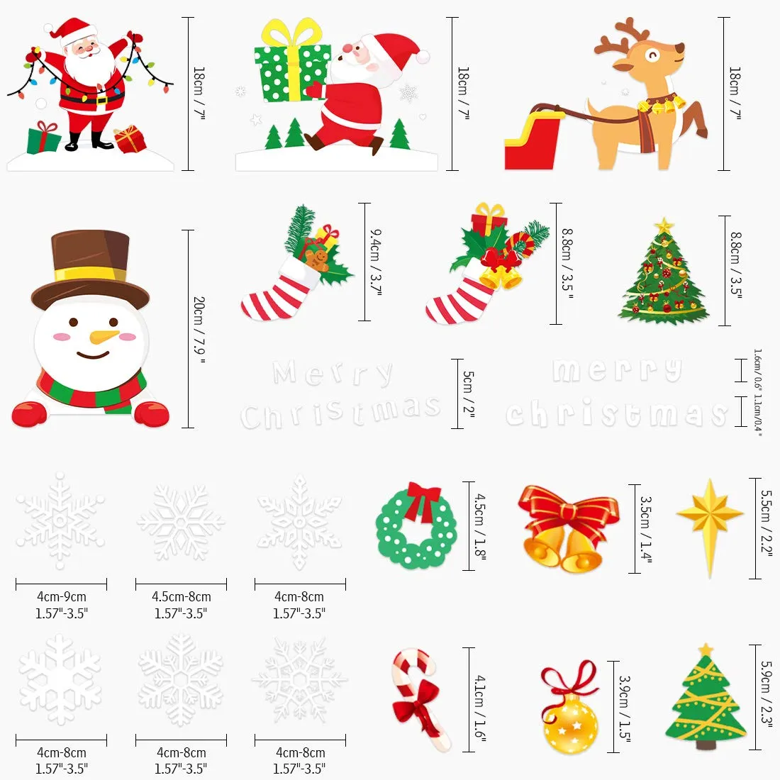 christmas window clings decal stickers xmas snowflake window sticker winter wonderland decorations ornaments party supplies 10 sheets
