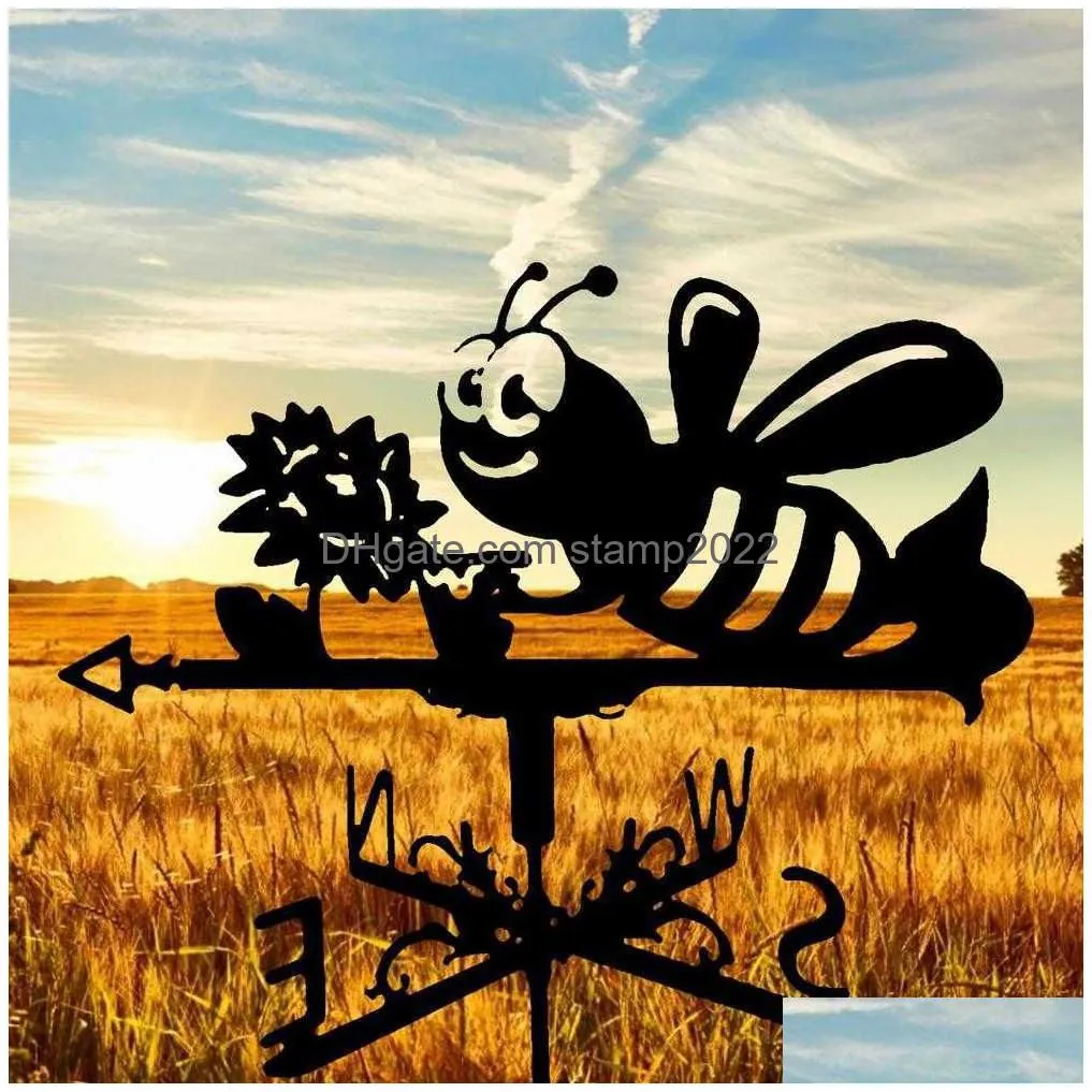 retro weather vane practical outdoor roof decor weather vane garden animal bracket decor craft wind direction indicator l230620