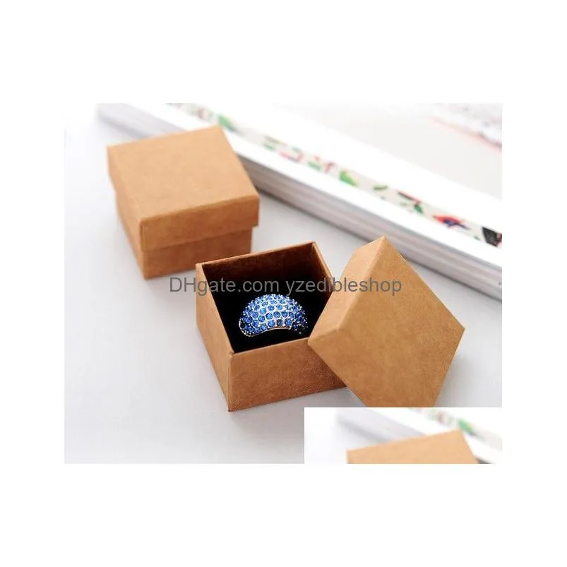 simple seven festival high quality  jewelry box lovers ring box gift package kraft paper box for women jewelry