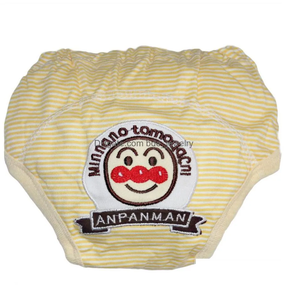 3pcs/lot baby training pants cloth diapers toilet learning nappies boy underwear anpanman girl shorts 3 layers 001 201117