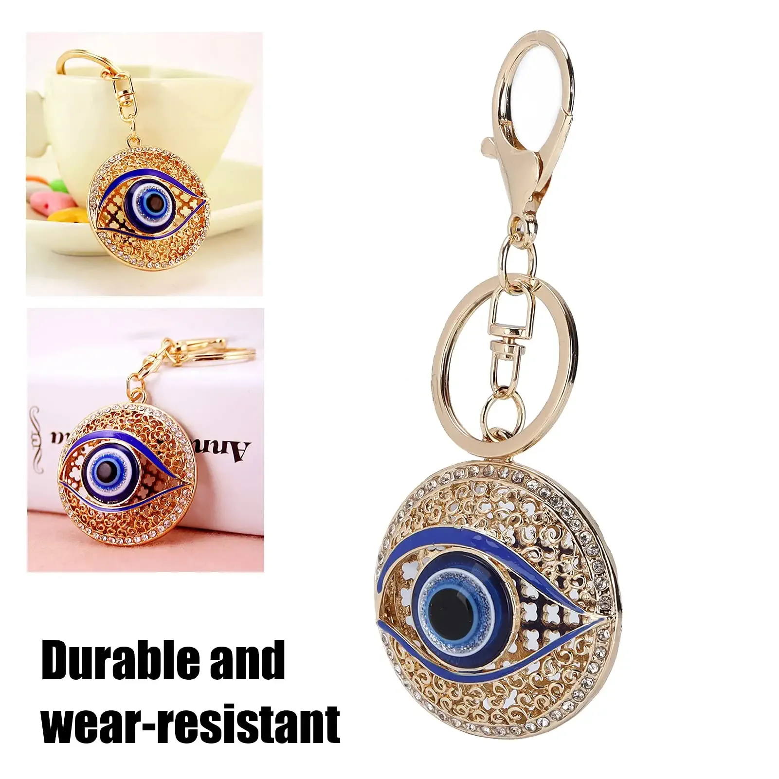 3ml blue evil eye keychain pendant car home handbag decor pendant home decoration gifts lucky amulet