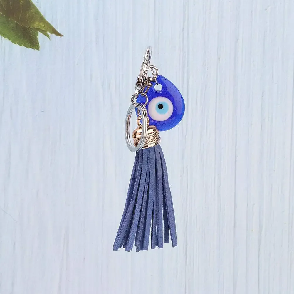 3ml turkish blue evil eye keychain lucky key ring home decor amulets unique keychains pendant blessing gift