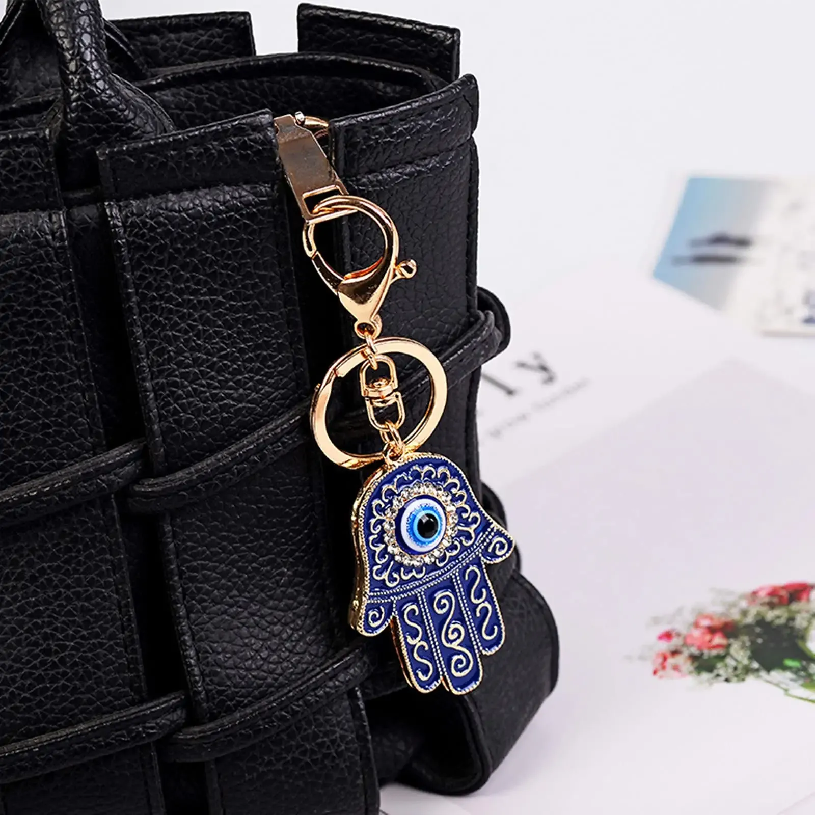 3ml evil eye keychain for women evil eye hamsa crystal keychain hamsa hand keychain evil eye car keychain for women