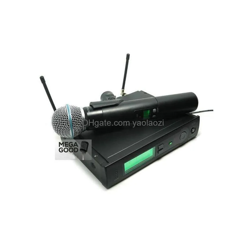 microfono professional uhf wireless microphone slx24/beta58 high quality slx cordless 58a handheld karaoke wireless system 