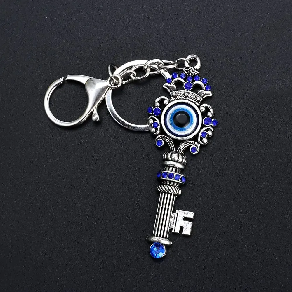 3ml creative evil eye keychain handcraft key holder good luck key keychain devil blue eyes car pendant bag pendant