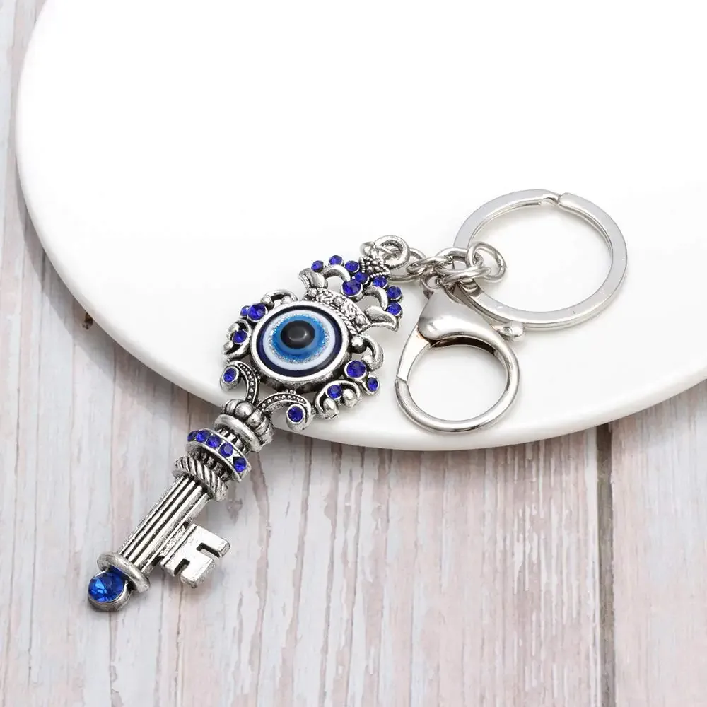 3ml creative evil eye keychain handcraft key holder good luck key keychain devil blue eyes car pendant bag pendant