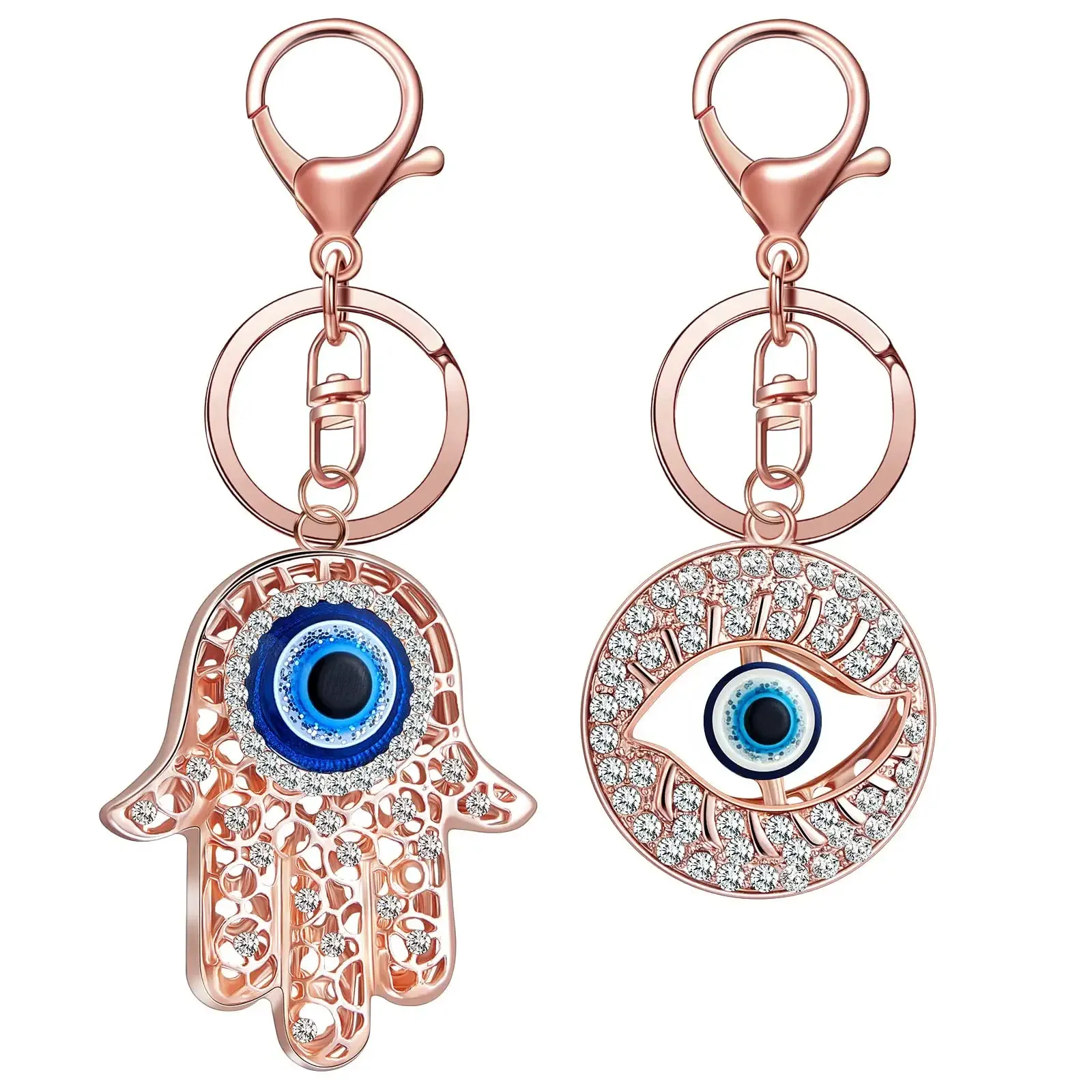 3ml evil eye keychain red for good luck keychain amulet charm for women or men keyring car decor turkish nazar protection keychain 5 blue standart