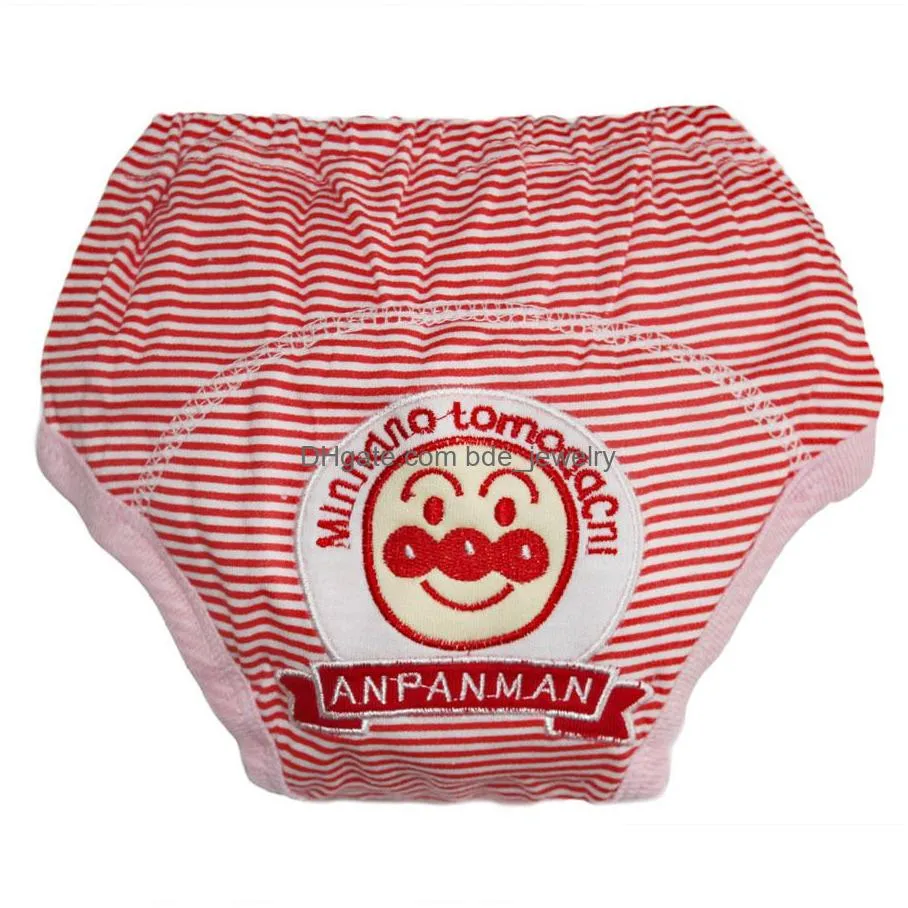 3pcs/lot baby training pants cloth diapers toilet learning nappies boy underwear anpanman girl shorts 3 layers 001 201117