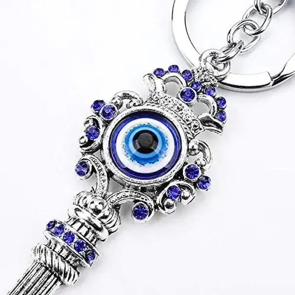 3ml creative evil eye keychain handcraft key holder good luck key keychain devil blue eyes car pendant bag pendant