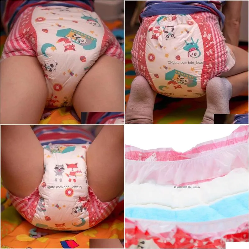 cloth diapers 1pcs abdl adult baby onesize big waist red printing ddlg disposable diapers lover bebe dad dummy dom 220927