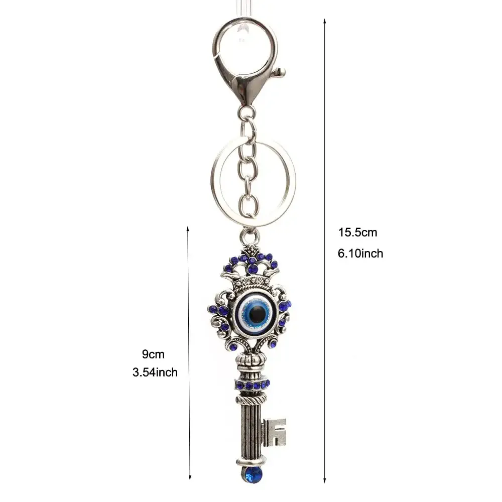 3ml creative evil eye keychain handcraft key holder good luck key keychain devil blue eyes car pendant bag pendant