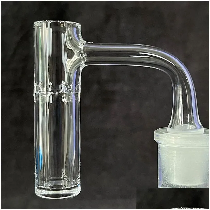 new 10mm 14mm male frosted joint smoking quartz nail banger 45° 90° straight top thick clear glass accessories for water bong pipe