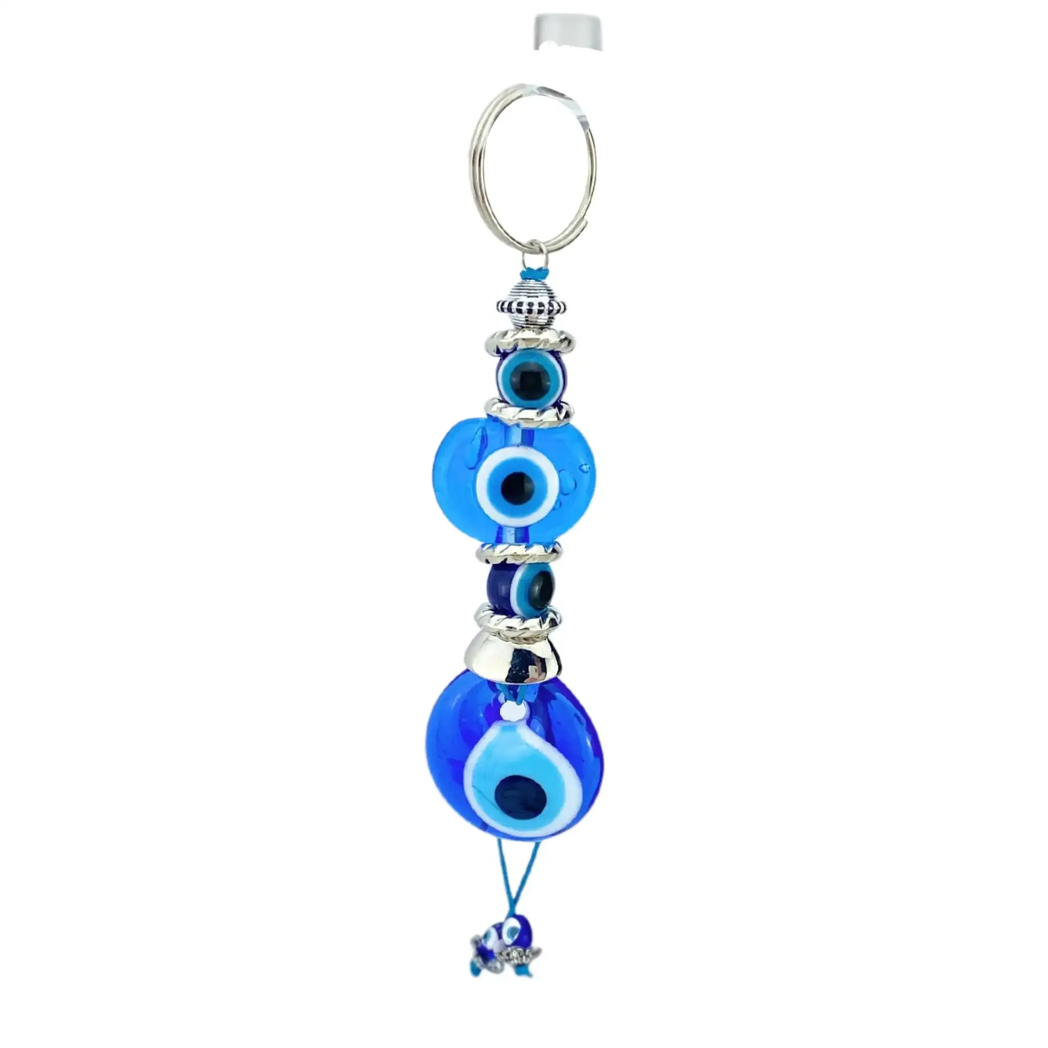 3ml gold with blue evil eye crystal keychain angels tears key ring rhinestone key ring handbags purse bag car pendant decoration