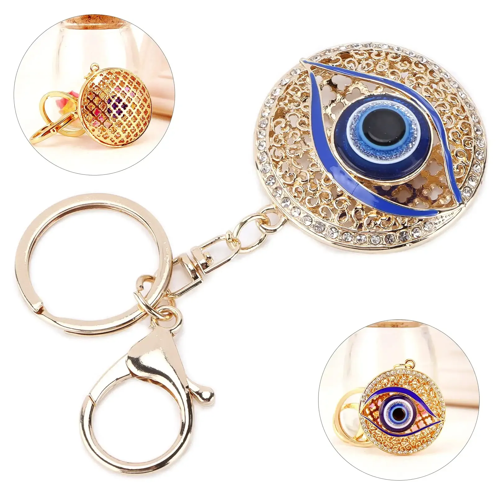3ml blue evil eye keychain pendant car home handbag decor pendant home decoration gifts lucky amulet