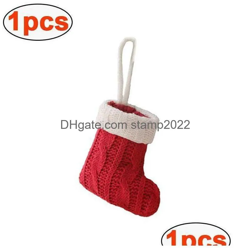 christmas stocking pendant decoration tableware holder bag christmas fork knife cutlery bag xmas home ornament navidad year