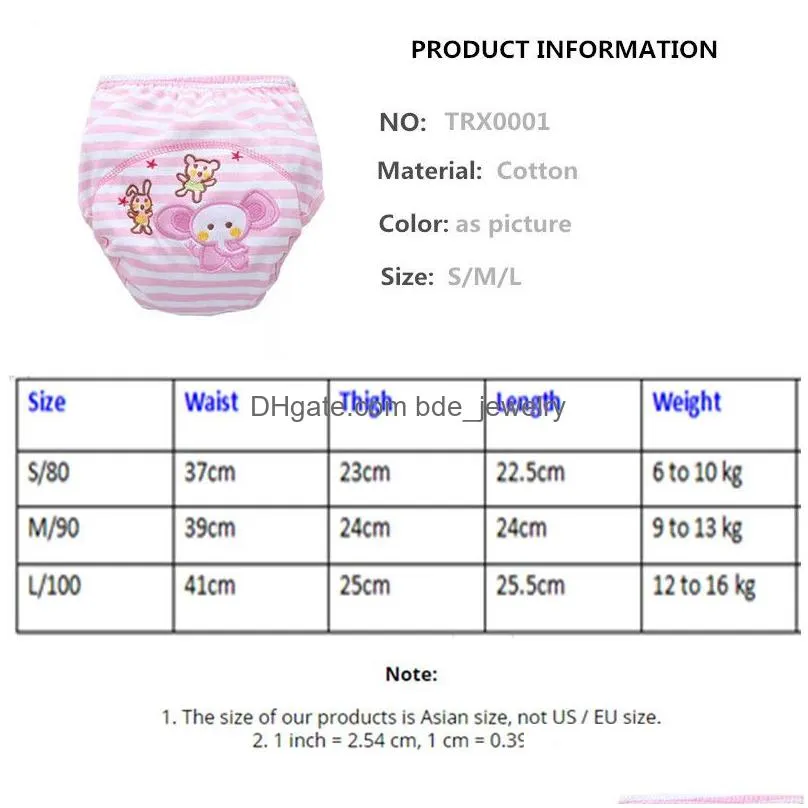 cloth diapers 6pc baby training pants children study diaper underwear infant learning panties born cartoon diapers trx0001 220927