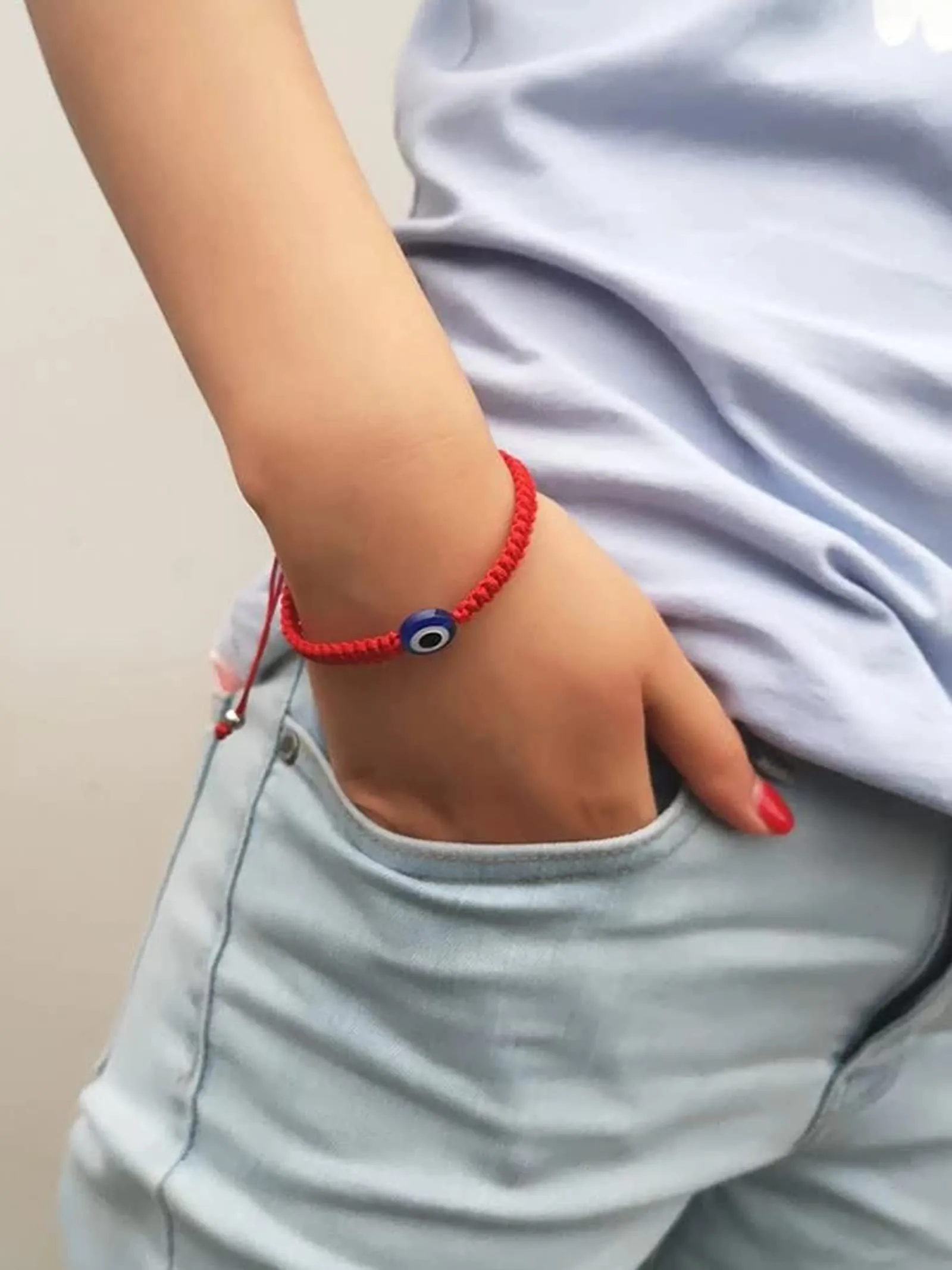 evil eye bracelets mal de ojo bracelets lucky red string bracelet adjustable 7 knot evil eye bracelet evil eye protection bracelet