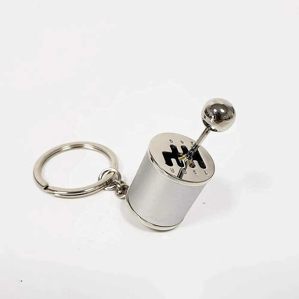 3ml turbo auto keychain piston connecting rod alloy short quick shifter key chain ring charming auto rainbow metal pendant keyring keyfob neon 4