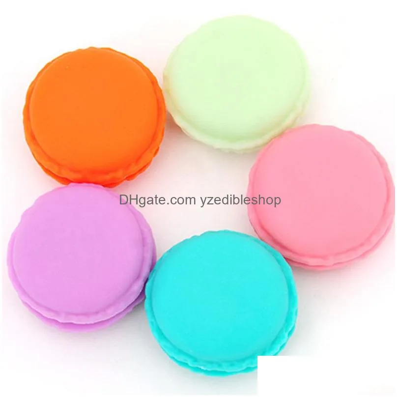 cute candy color macaroon jewelry box case package for earrings ring necklace pendant small jewelry packaging mini cosmetic jewelry