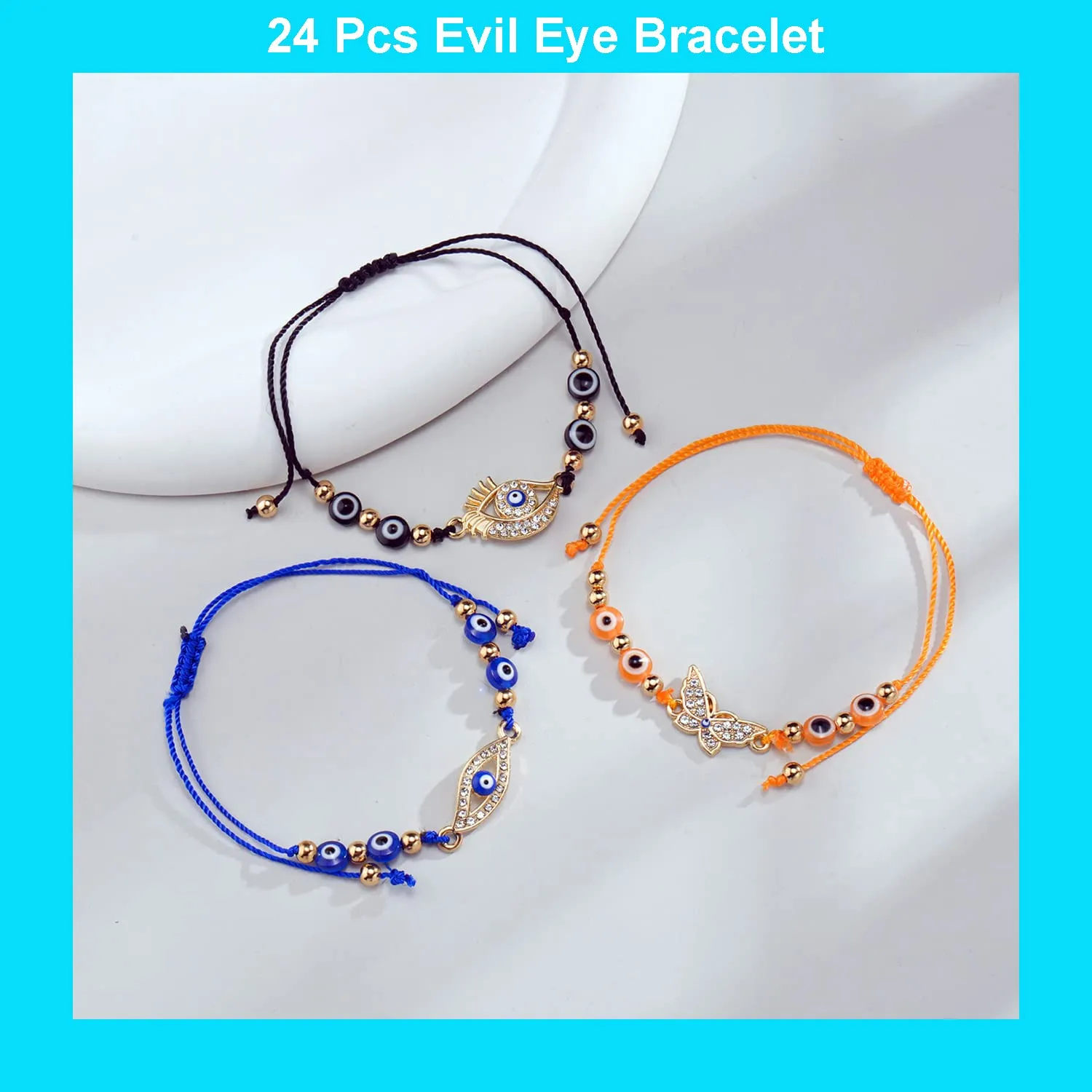 evil eye bracelets mexican bracelets protection bracelet lucky anklet colorful handmade braided string adjustable evil eye beaded bracelets for women girls boys gifts for graduation christmas valentines day