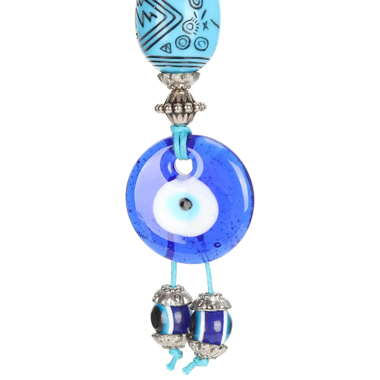 3ml evil eyes keychain lucky eye key ring blue turkish amulet pendant beads keyring craft decoration jewelry