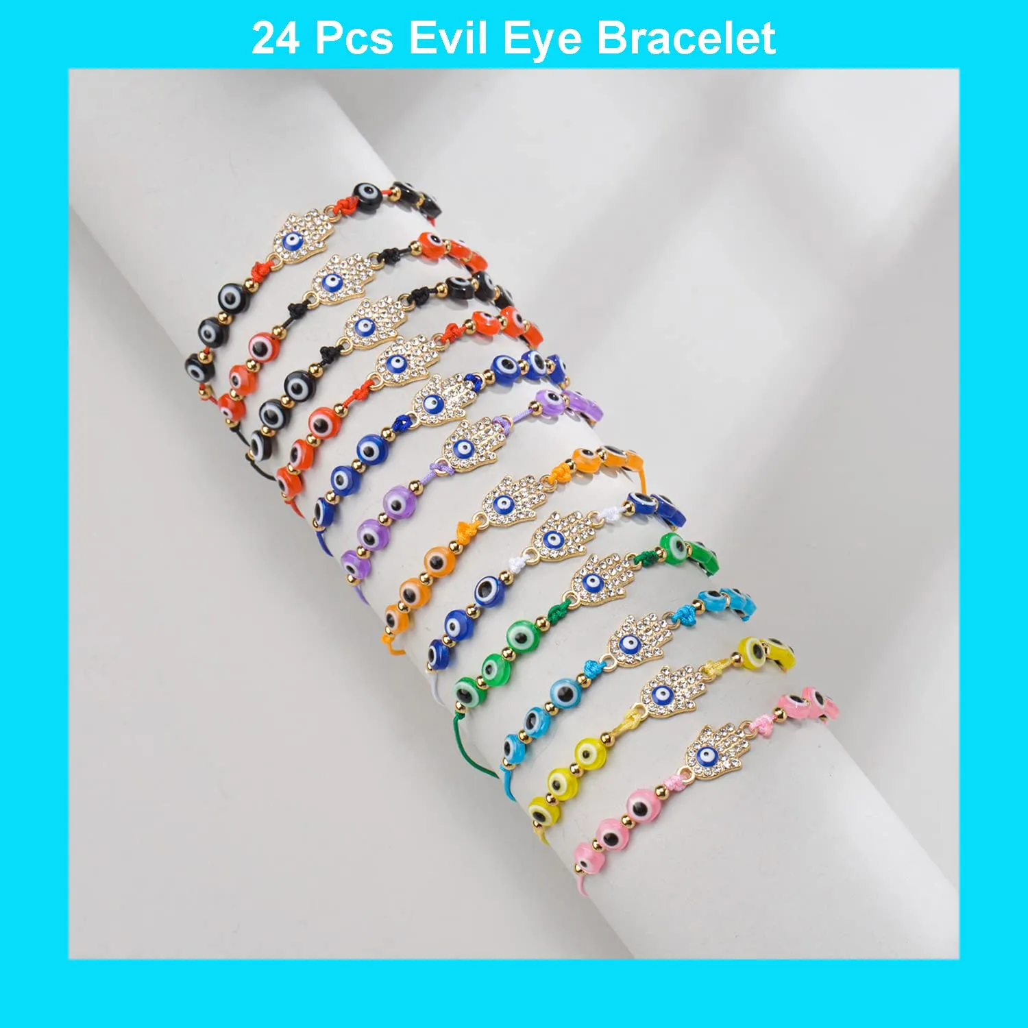 evil eye bracelets mexican bracelets protection bracelet lucky anklet colorful handmade braided string adjustable evil eye beaded bracelets for women girls boys gifts for graduation christmas valentines day