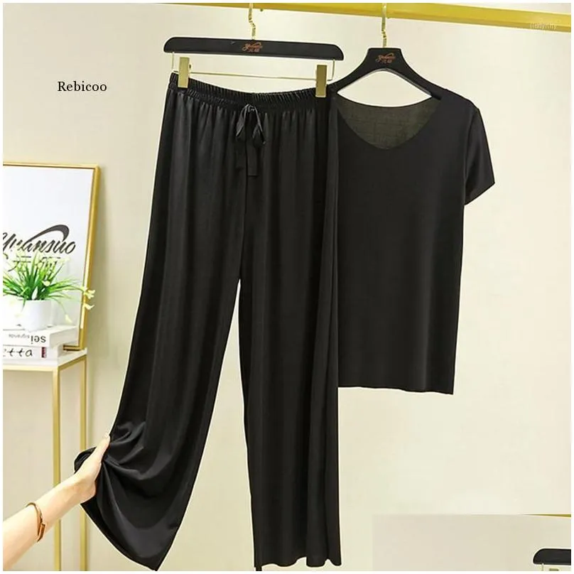 womens two piece pants set women top and summer 2 sets womens outfits vacation 2022 collection wide leg elegant casual