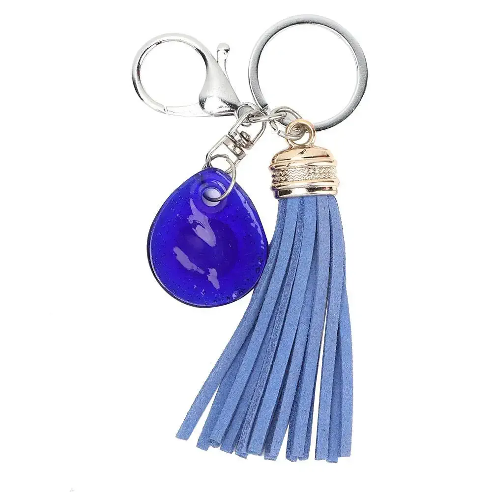 3ml turkish blue evil eye keychain home decoration amulets unique keychains lucky key loop pendant blessing gift