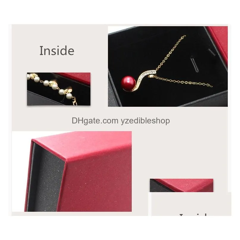 high quality heart jewelry box for necklace earrings ring bracelet bangle cuff pendant packaging and display express my love