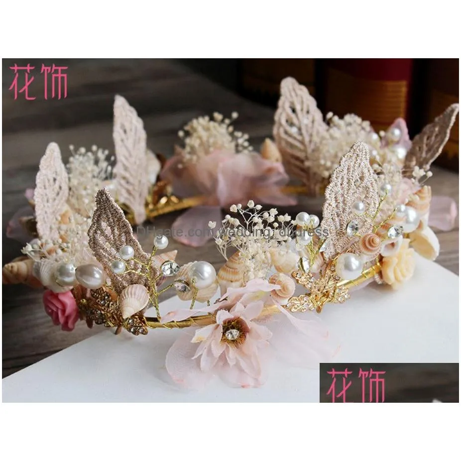 children garlands bohemian lace beaded shell crowns lily jewelry wreath bracelet studio p ography hair accessories beach headband
