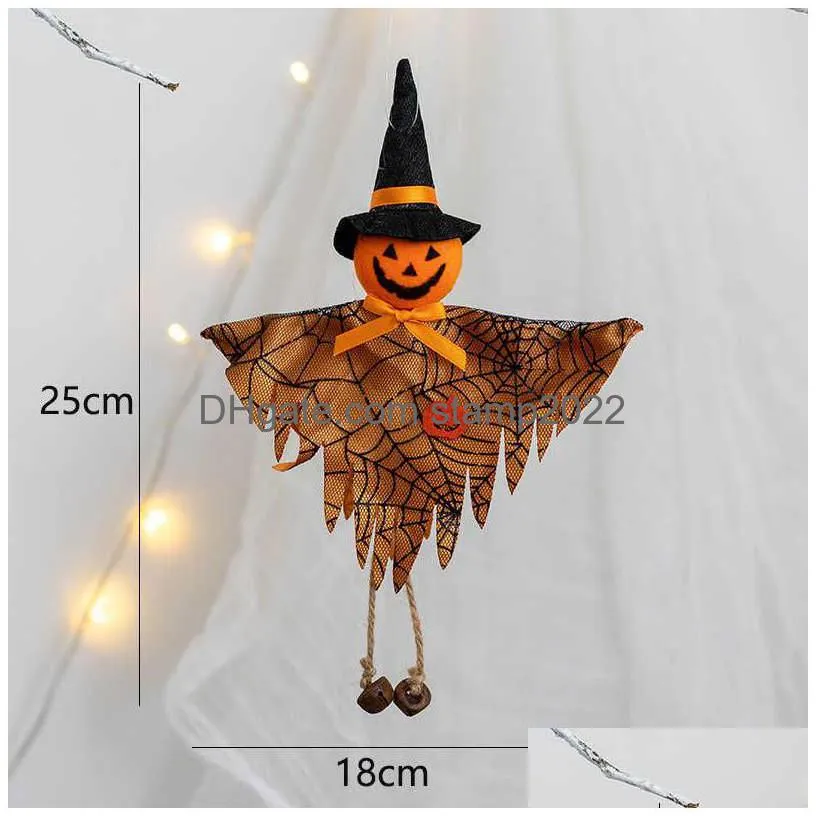 other festive party supplies halloween decorations hanging ghost ornament pumpkin ghost straw windsock pendant for outdoor bar party background decoration