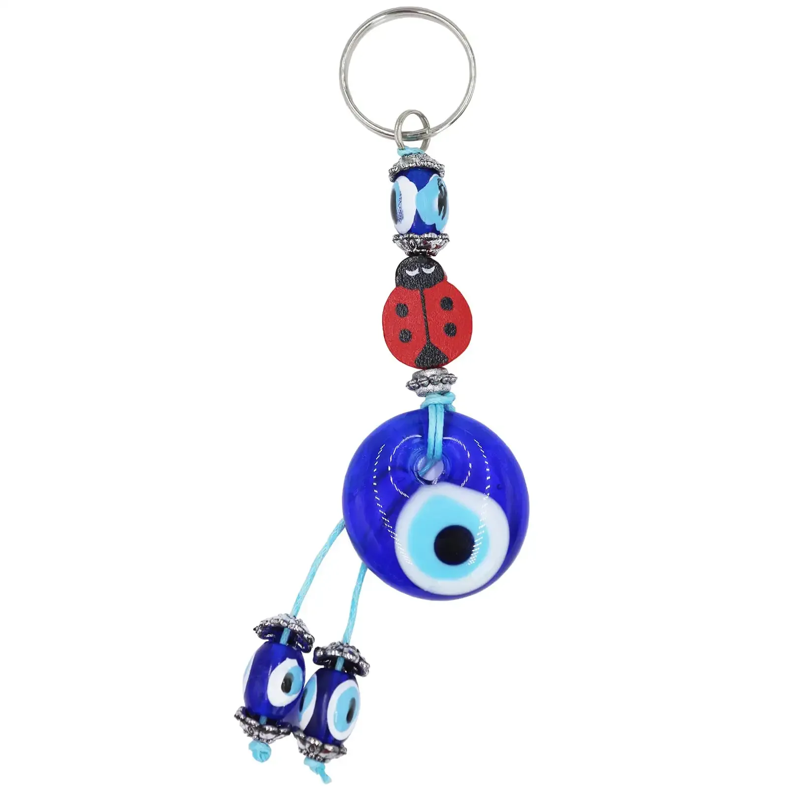 3ml creative evil eye keychain handcraft key holder good luck key keychain devil blue eyes car pendant bag pendant