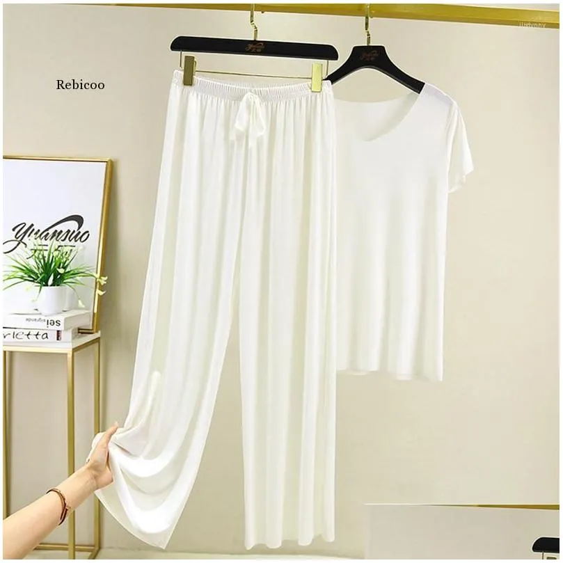 womens two piece pants set women top and summer 2 sets womens outfits vacation 2022 collection wide leg elegant casual