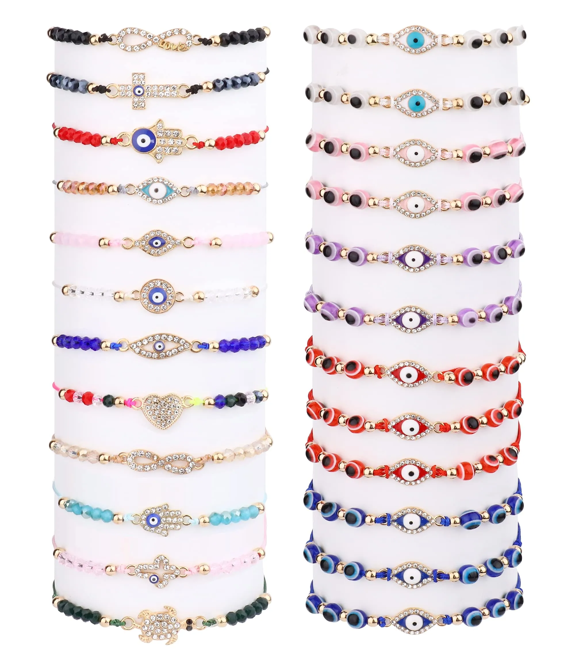 jstyle evil eye bracelets for women teen girls mexican bracelets set adjustable evil eye jewelry red string knot bracelet hamsa protection mal de ojo bracelets pack