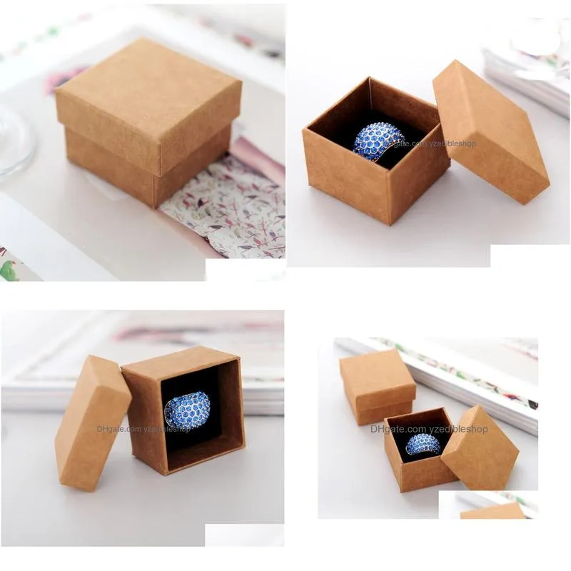 simple seven festival high quality  jewelry box lovers ring box gift package kraft paper box for women jewelry