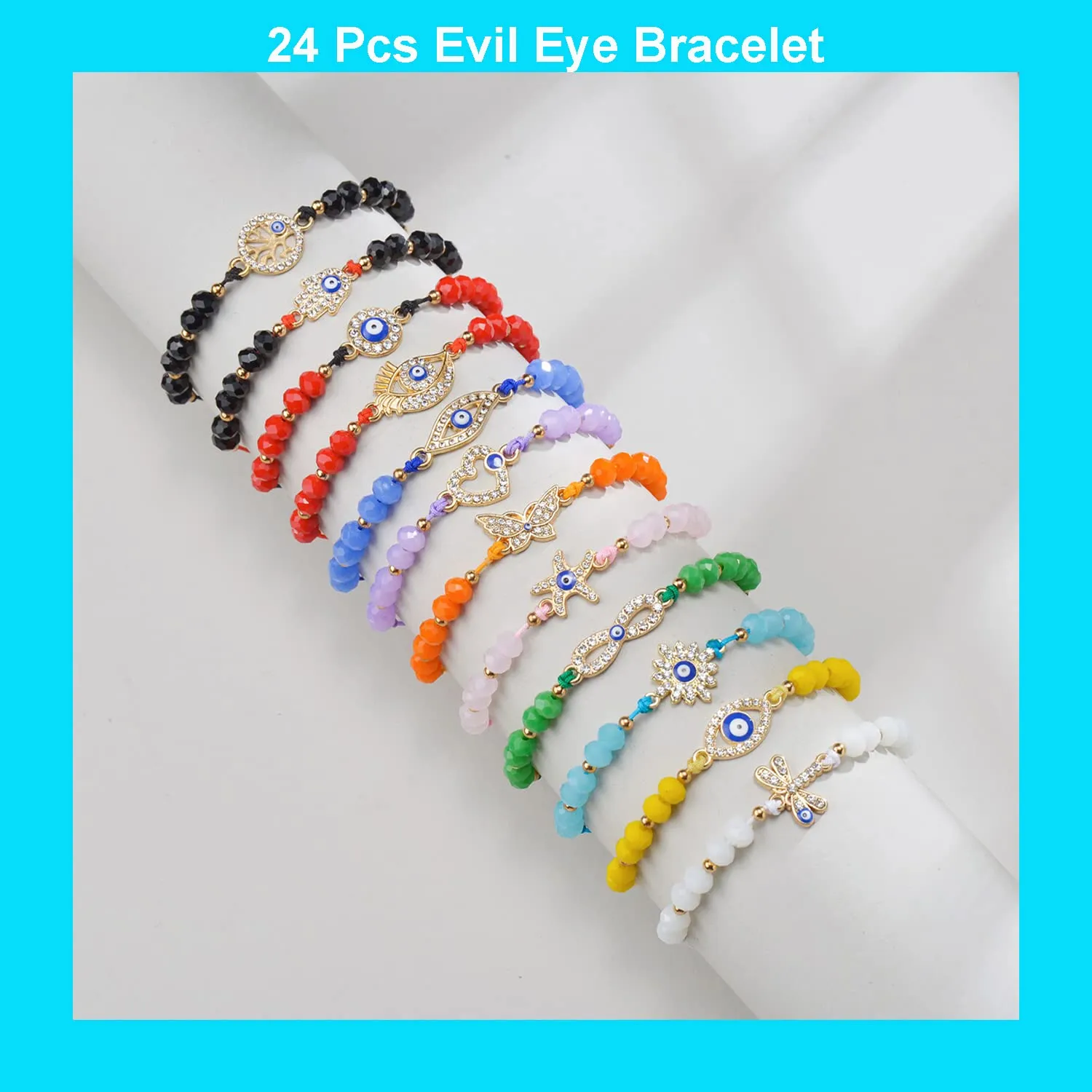 evil eye bracelets mexican bracelets protection bracelet lucky anklet colorful handmade braided string adjustable evil eye beaded bracelets for women girls boys gifts for graduation christmas valentines day