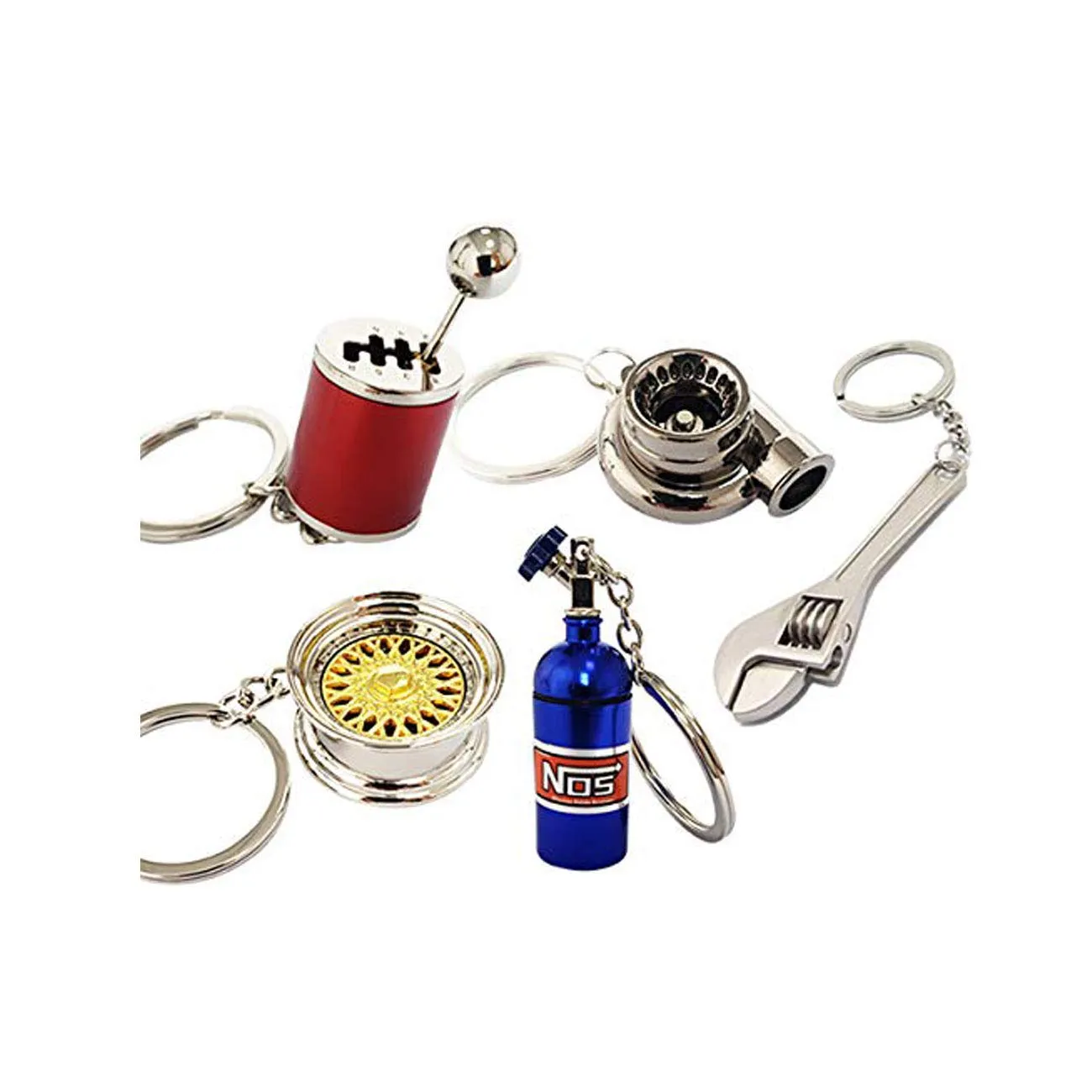 3ml 3pc auto gift set spinning turbo keychain rotor key chain micro wrench keychain