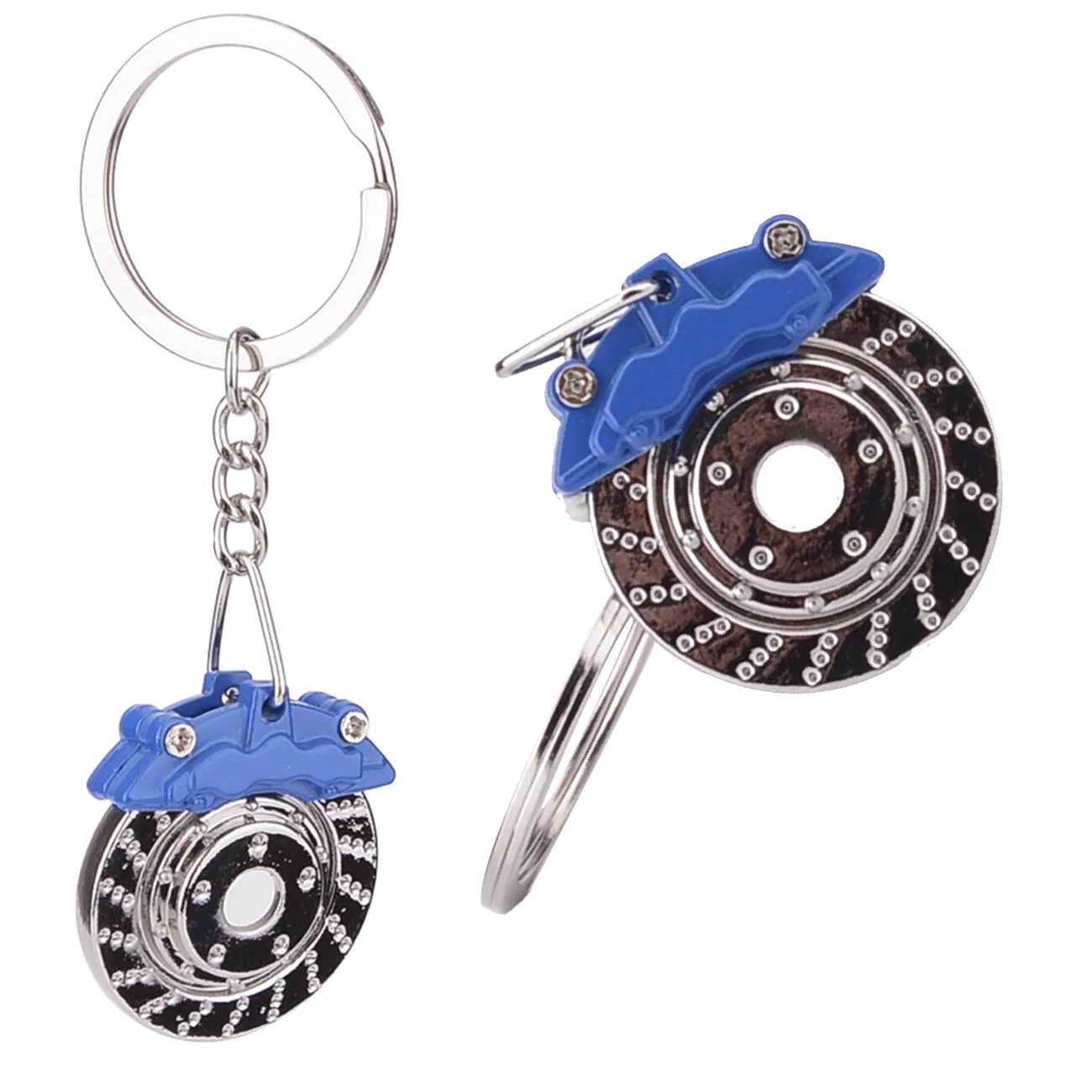 3ml car parts model key chains colorful turbo keychain black manual gearbox keychain colorful tire rim keychain blue brake rotor keychain red spring shockabsorber keychain