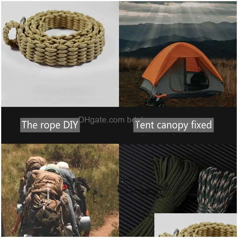 DHgate.com:50M 650 Military Umbrella Rope, 9-Strand 4mm Tactical ...