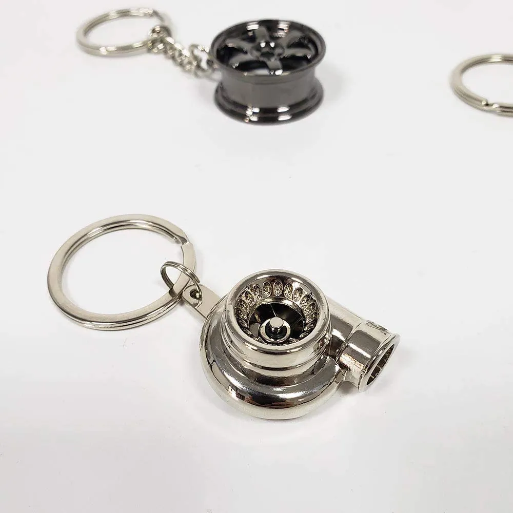 3ml turbo auto keychain piston connecting rod alloy short quick shifter key chain ring charming auto rainbow metal pendant keyring keyfob neon 4