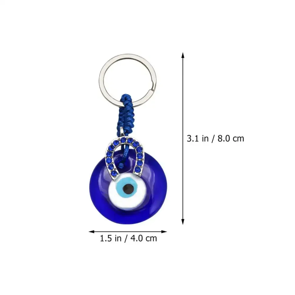 3ml turkish blue evil eye keychain charms good luck glass keychain lucky amulet protection car hanging ornament